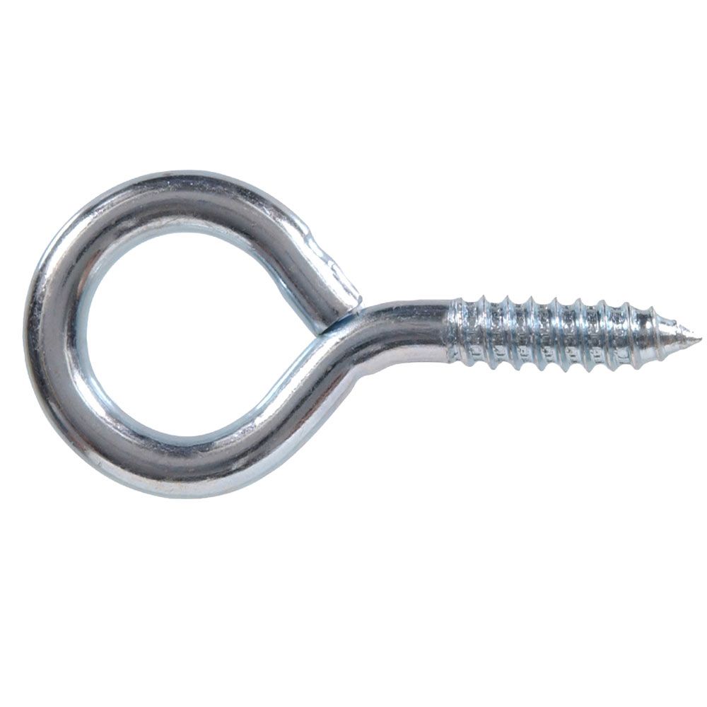 Zinc-plated large eye screw designed for secure fastening in hardware and fastener collections for home improvement projects