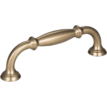 Satin bronze cabinet pull with classic curved design, fitting furniture hardware and home improvement collections under $50