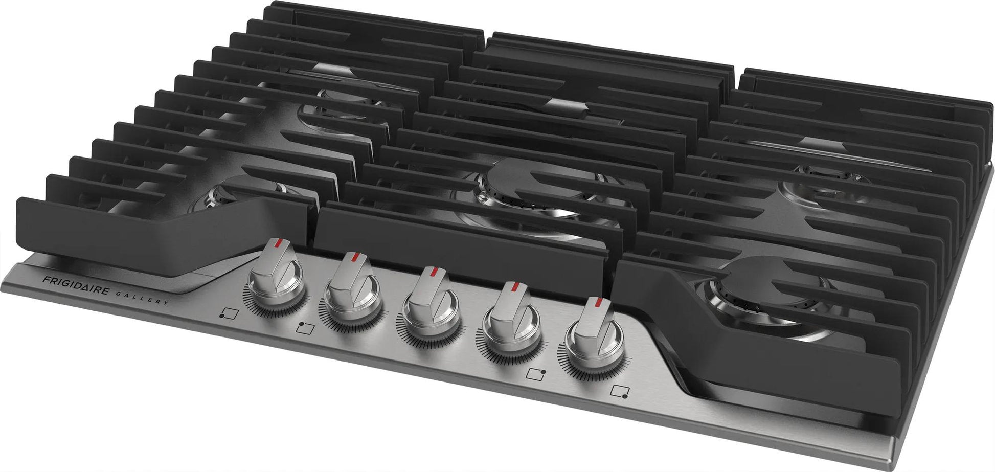30" stainless steel gas cooktop with five burners and cast iron grates in Cooktops and Kitchen & Kitchenware collections