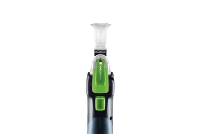 Compact oscillating saw blade with green detail designed for precision cutting in tools and home improvement projects