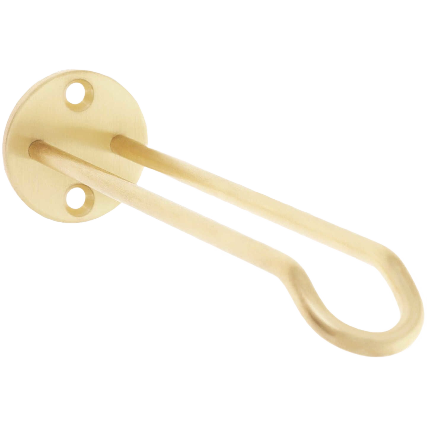 Brushed gold steel wall base hanger designed for sturdy plant support in lawn and garden collections under $50