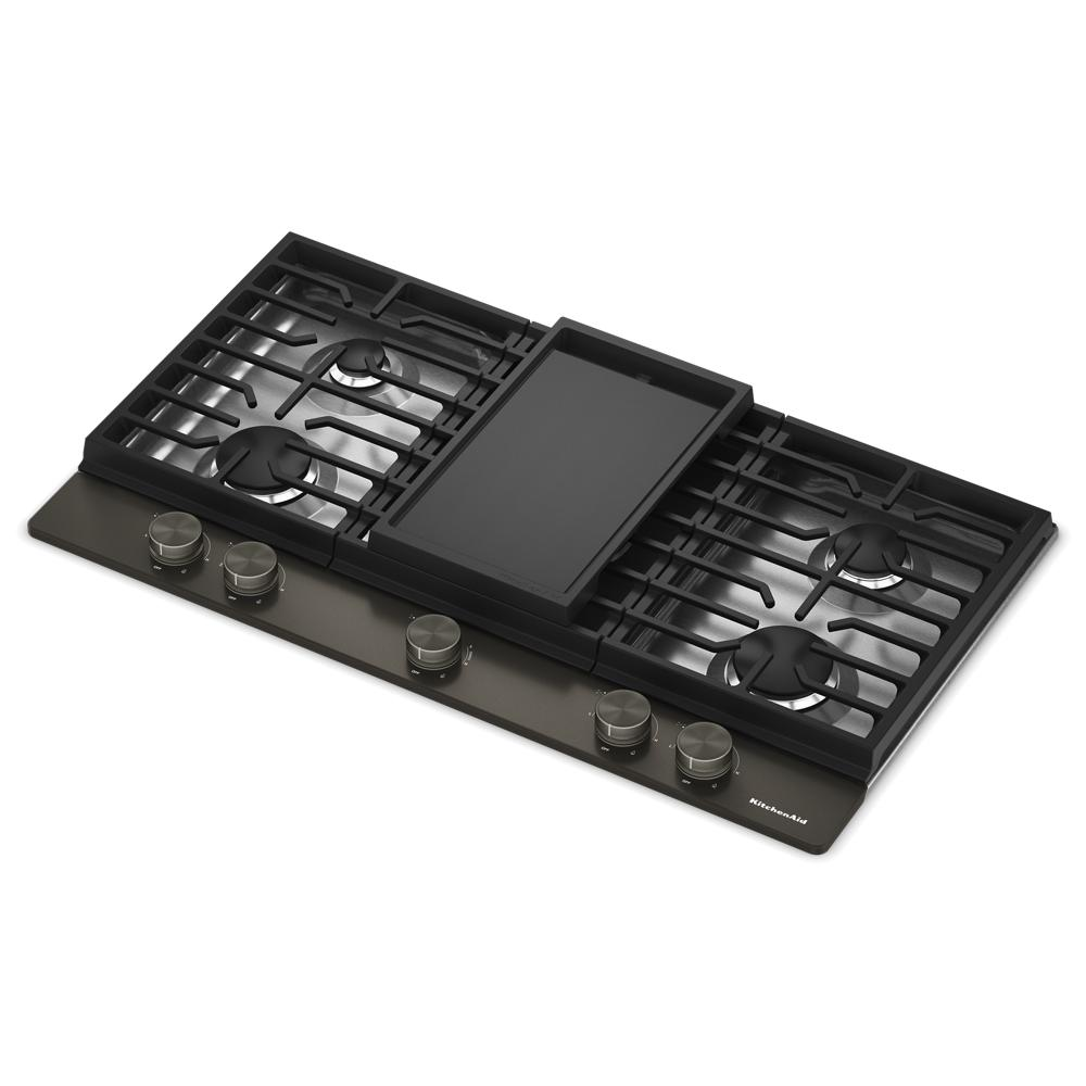 KitchenAid® 36 in. Gas Cooktop with 5 Burners and Integrated Wok Grate