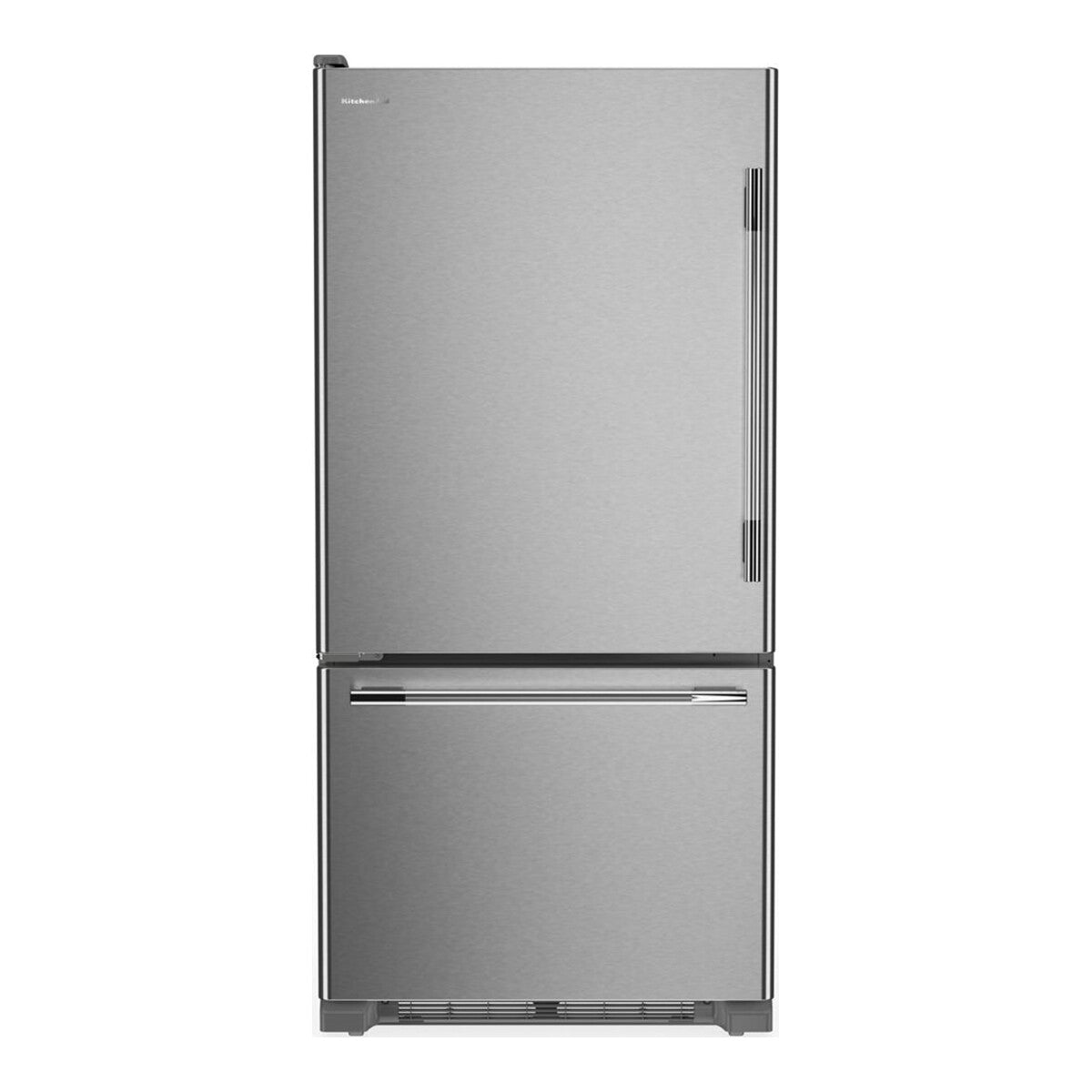22 Cu. Ft. 33-Inch Bottom Mount Refrigerator with Left Door Swing in PrintShield® Stainless Steel