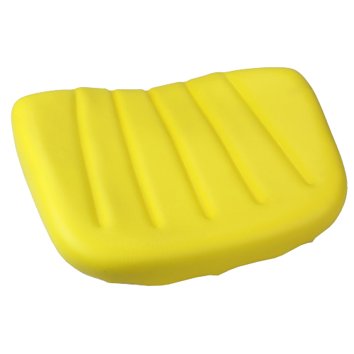 Bright yellow seat back cushion designed for John Deere equipment in automotive and parts accessories collections