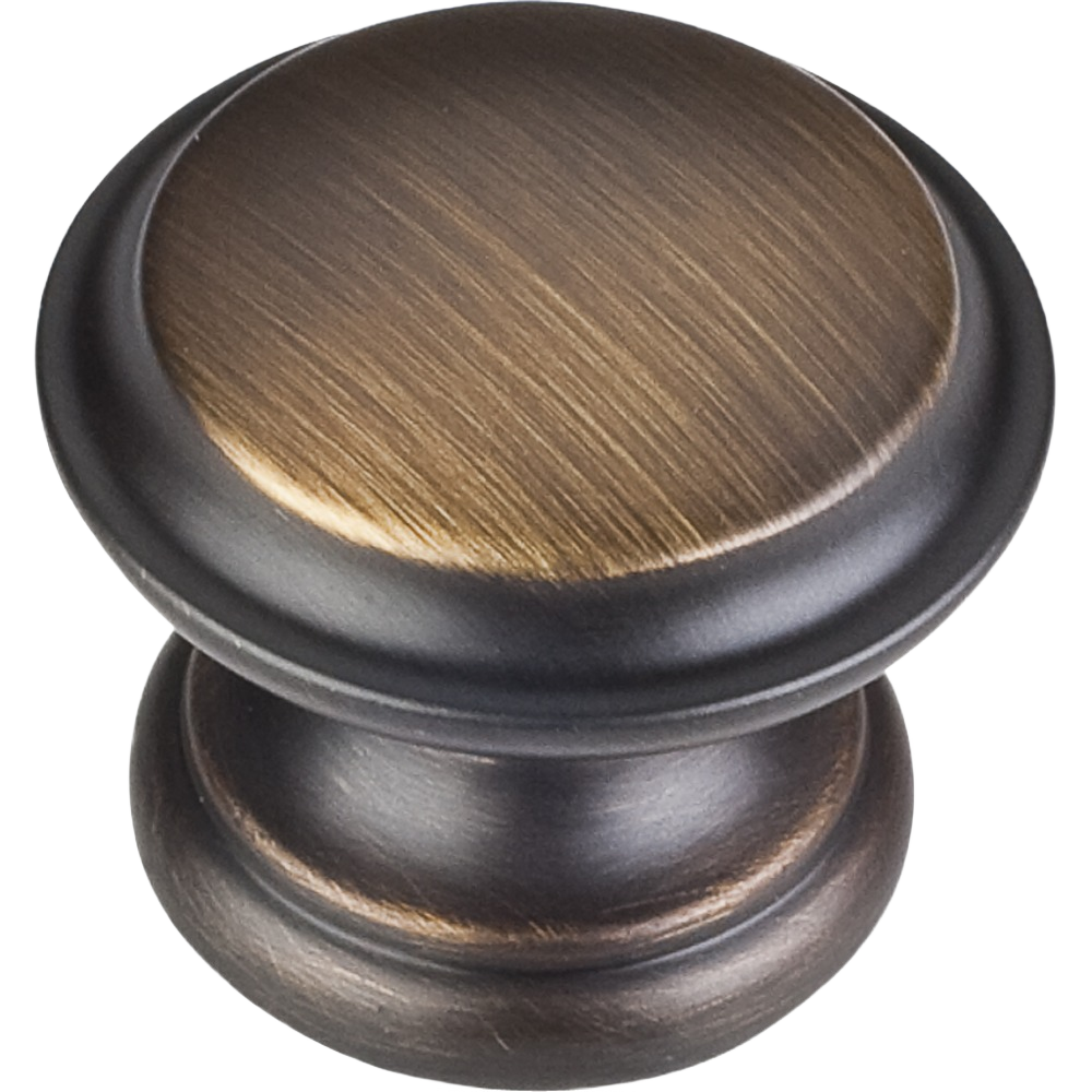 Antique brushed satin brass cabinet knob in Cordova style for furniture and hardware collections under $50 and under $100