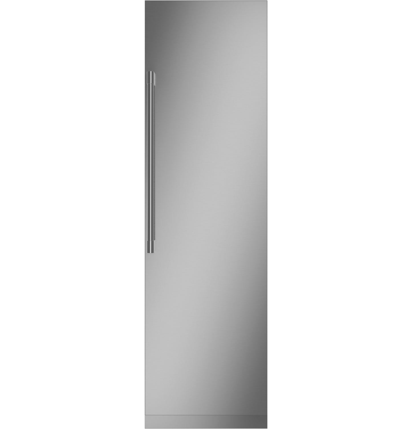 Tall stainless steel integrated column refrigerator with slim vertical handle for kitchen and appliances collections