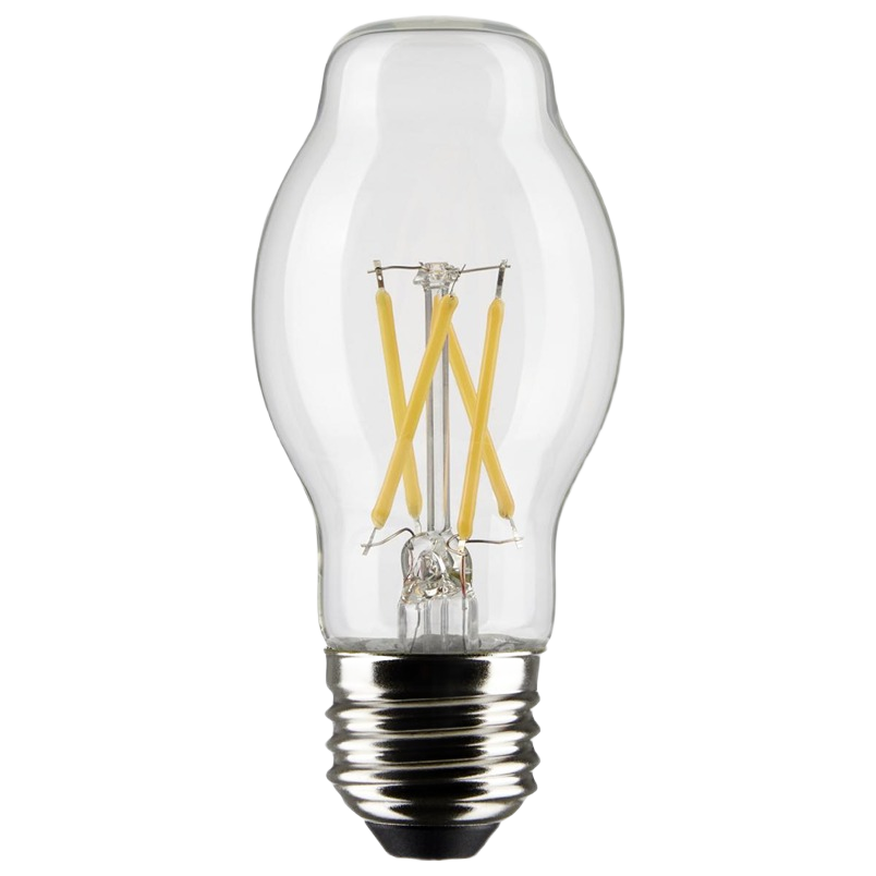 Clear LED filament bulb with medium base for energy-efficient lighting in home improvement collections under $50