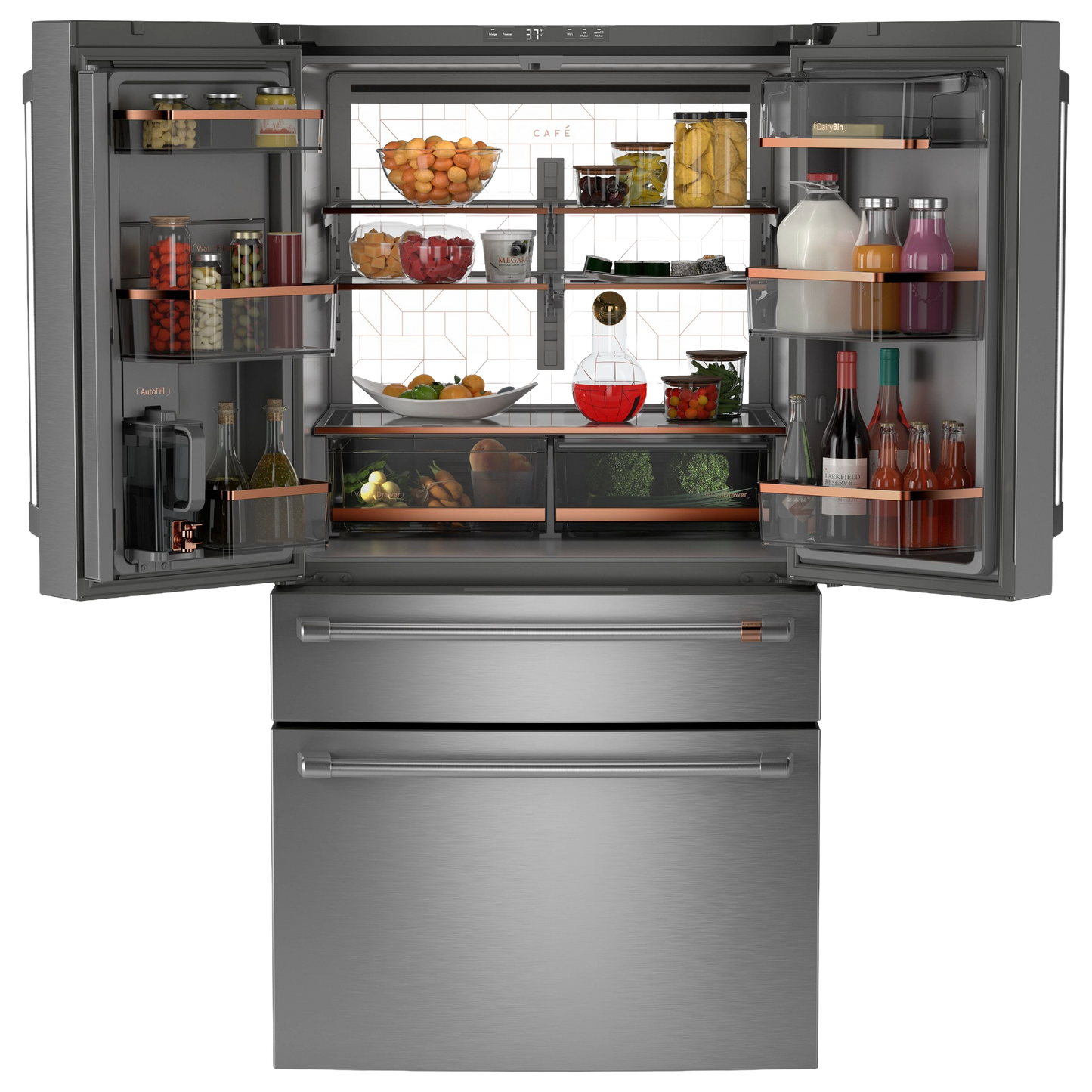 CAFÉ™ ENERGY STAR® 23.2 Cu. Ft. Smart Counter-Depth 4-Door French-Door Refrigerator With Dual-Dispense AutoFill Pitcher