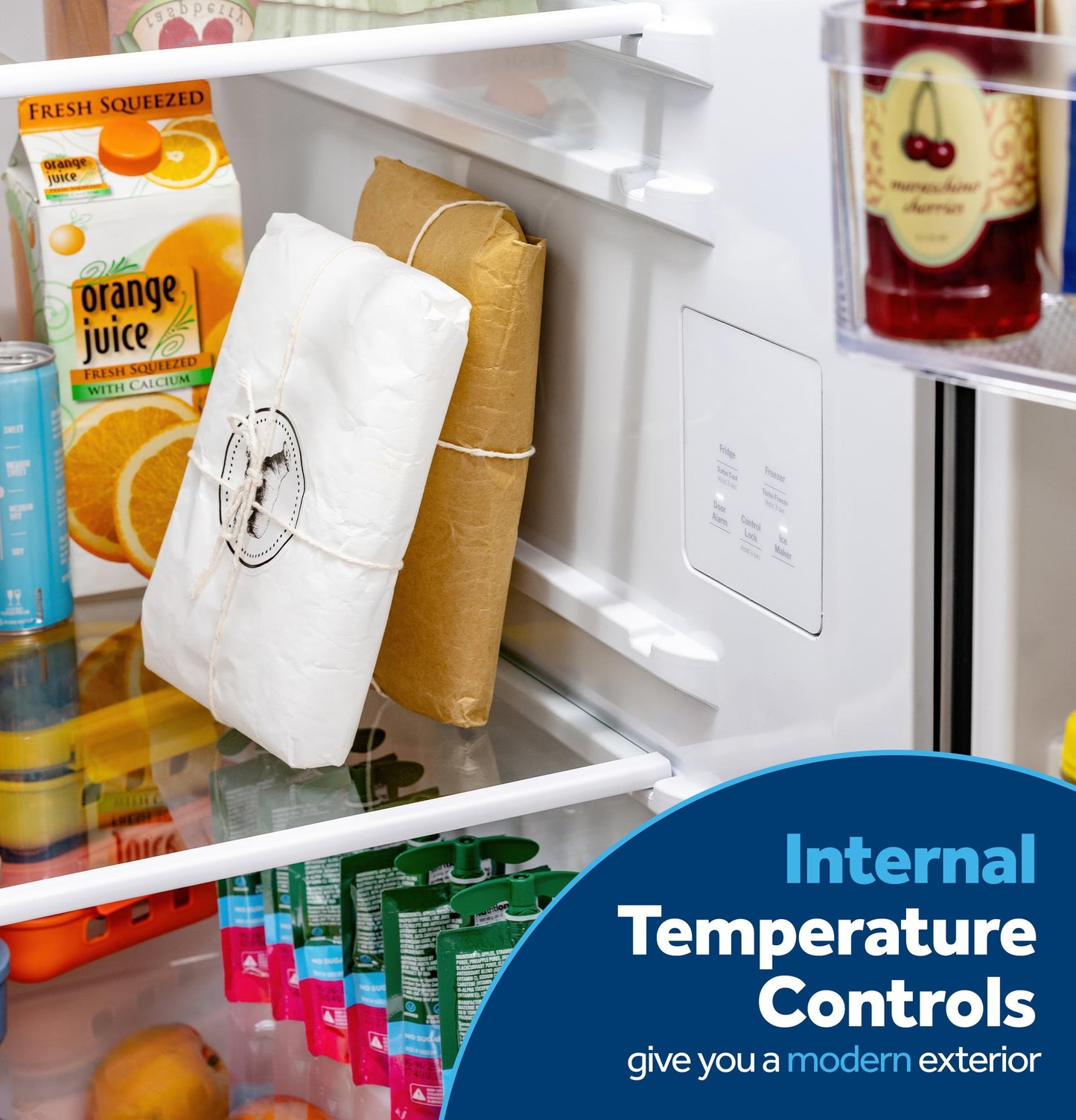 GE® ENERGY STAR® 23.6 Cu. Ft. Counter-Depth Side-By-Side Refrigerator with Extra Tall Dispenser and In-Door Icemaker