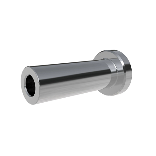 Cylindrical alloy bushing with flange designed for automotive and John Deere parts and mechanic tools collections