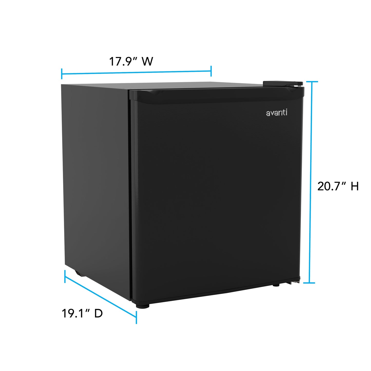 Avanti 1.6 Cu. Ft. Compact Refrigerator with Auto-Defrost - Black