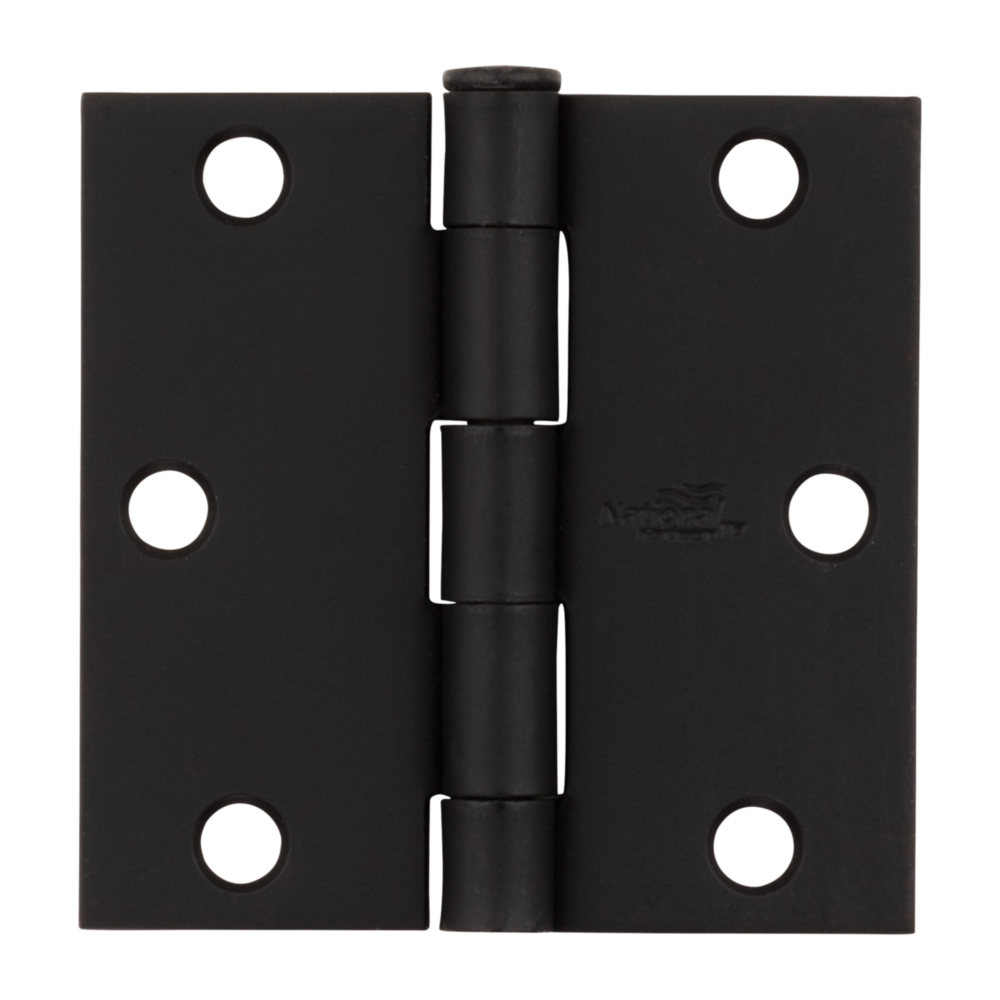 3-inch square black removable pin hinge for door hardware and home improvement under $50 collection