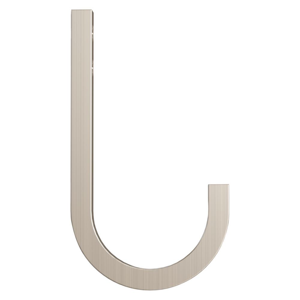 Single satin nickel steel hook with a sleek reed design for versatile storage in racks and organization under $50 collections