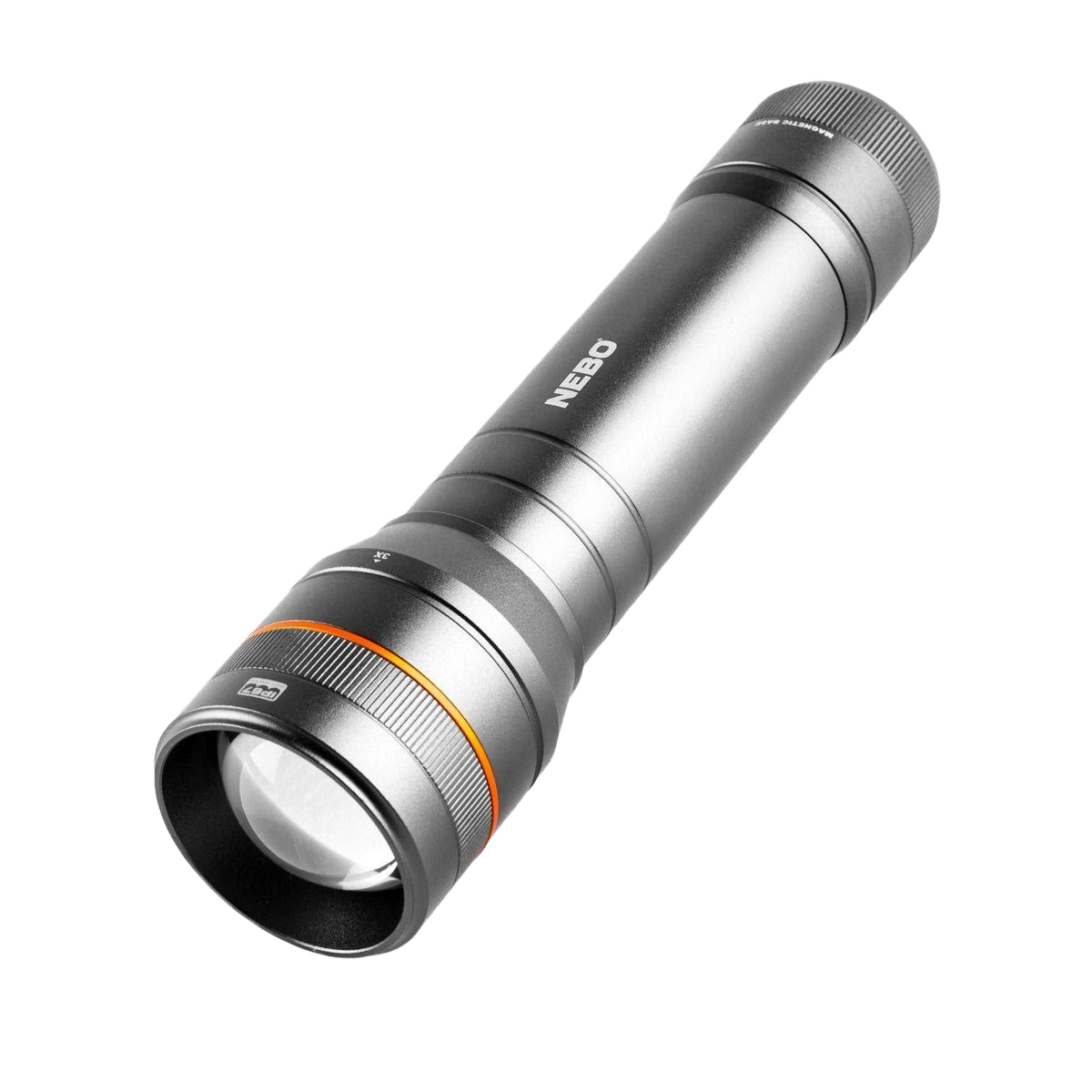 Compact silver handheld flashlight with adjustable focus and textured grip for reliable tools and home improvement use