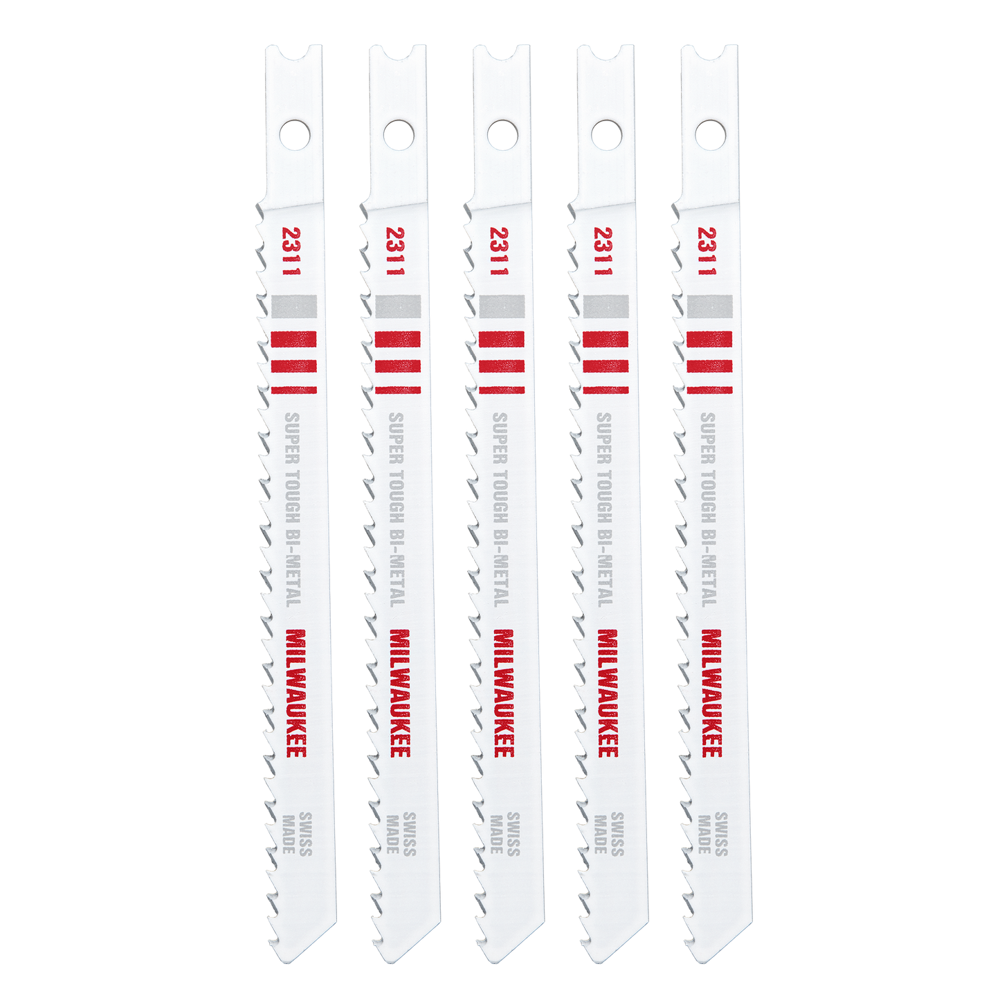 Milwaukee 4" x 10 TPI Wood Cutting Jig Saw Blade, 5-Pack