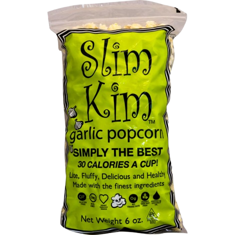 6 oz. bag of garlic-flavored popcorn in bright green packaging from Chips & Snacks and Food & Beverage collections