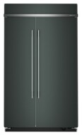 Built-in 42-inch side-by-side refrigerator with platinum interior in KitchenAid appliances and home improvement collection