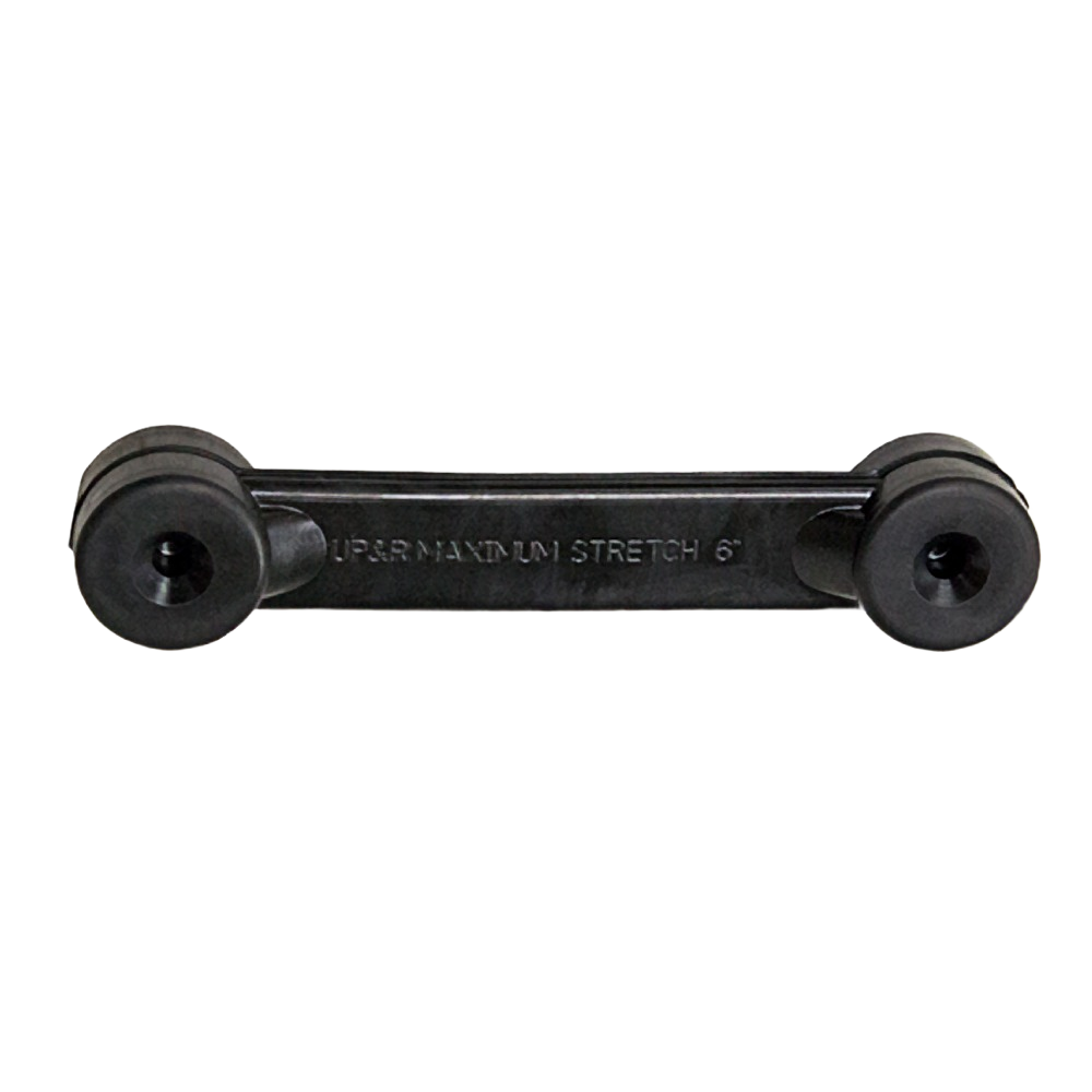 Black rubber strap with two round mounting ends designed for automotive and John Deere equipment applications under $50