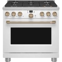 CAFÉ™ 36" Smart Dual-Fuel Commercial-Style Range with 6 Burners (Natural Gas)