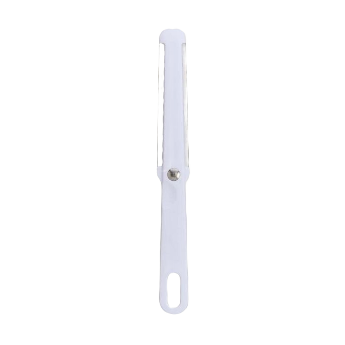 White kitchen gadget with stainless steel wire for slicing semi-soft to hard cheese in kitchenware collections under $50