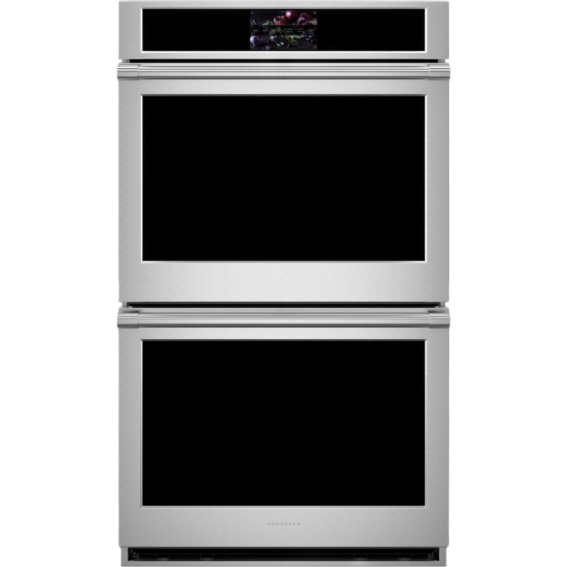 Stainless steel double wall oven with digital display panel from kitchen appliances and double wall ovens collection