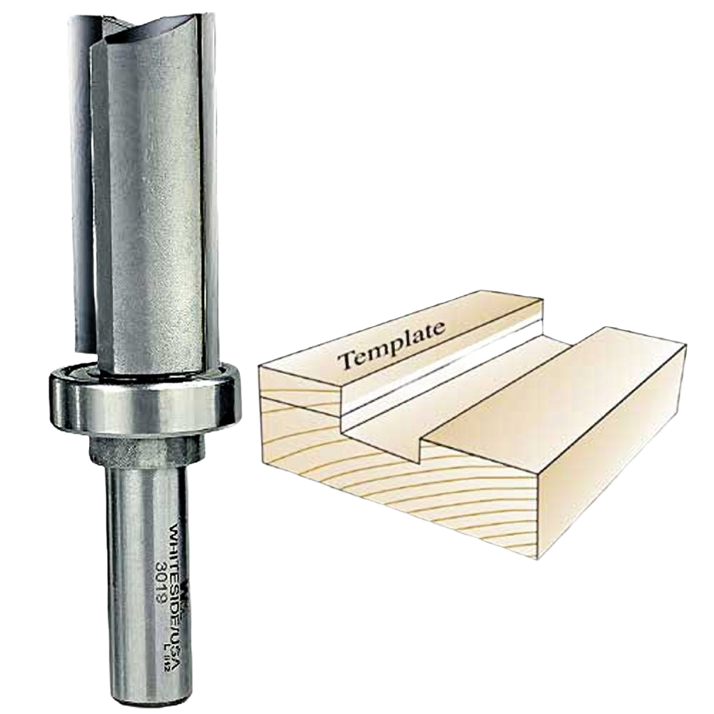 Whiteside template bit with 1/2-inch shank for precise woodworking in tool accessories and home improvement under $100