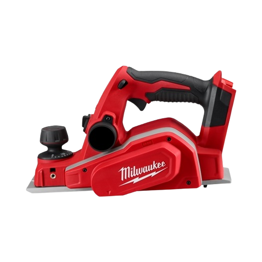Red and black cordless planer with ergonomic handle designed for precision woodworking and home improvement tasks