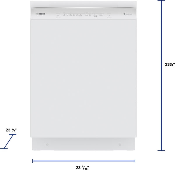 White 24-inch Bosch dishwasher with sleek control panel from Bosch dishwashers in kitchen appliances collection