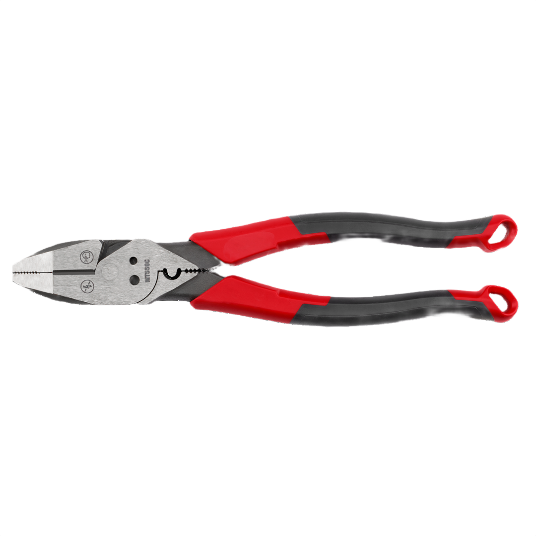 9-inch lineman's pliers with comfort grip handles, crimper and bolt cutter for home improvement and hand tool use