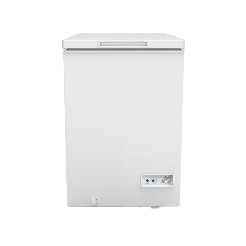 White compact chest freezer with control panel and handle in freezers and kitchen appliance collection