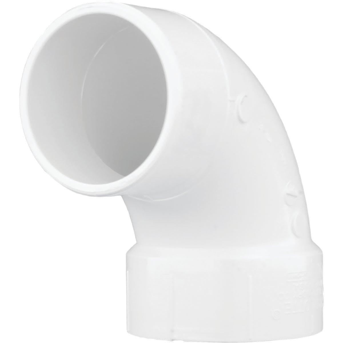 White PVC 90-degree street elbow fitting for plumbing and drainage in pipes & fittings under $50 at Hartville Hardware