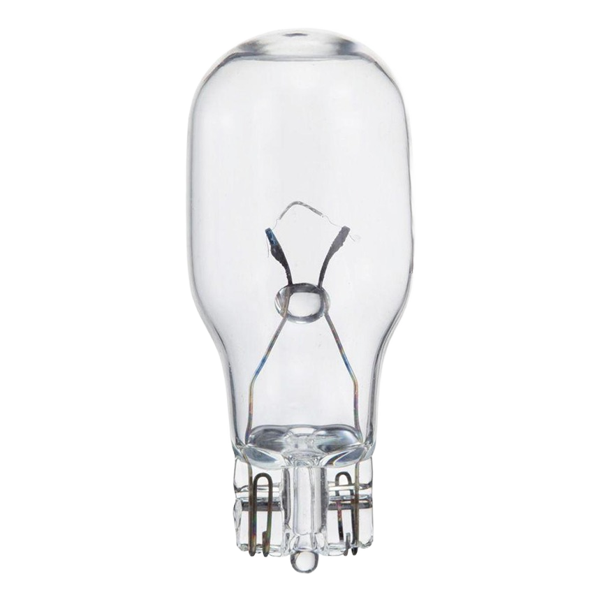 Clear miniature T5 bulb with visible filament designed for landscape lighting and home improvement applications