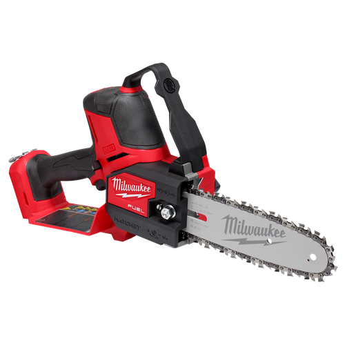 Cordless compact pruning saw with red and black design for efficient home improvement cutting tasks