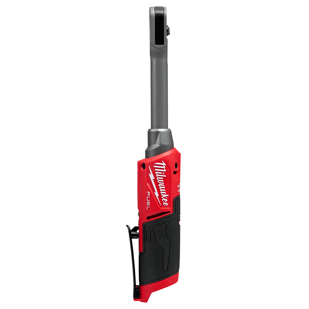 Red and black compact extended reach box ratchet designed for precise tightening in tools and home improvement tasks