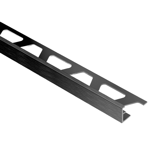 Brushed graphite anodized aluminum L channel tile edge trim for flooring and tile under $50 home improvement tools