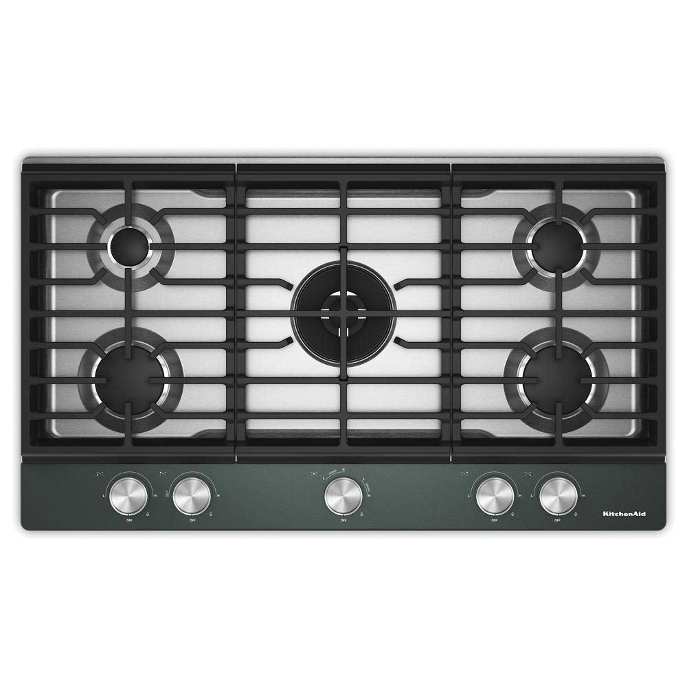 KitchenAid® 36 in. Gas Cooktop with 5 Burners and Integrated Wok Grate