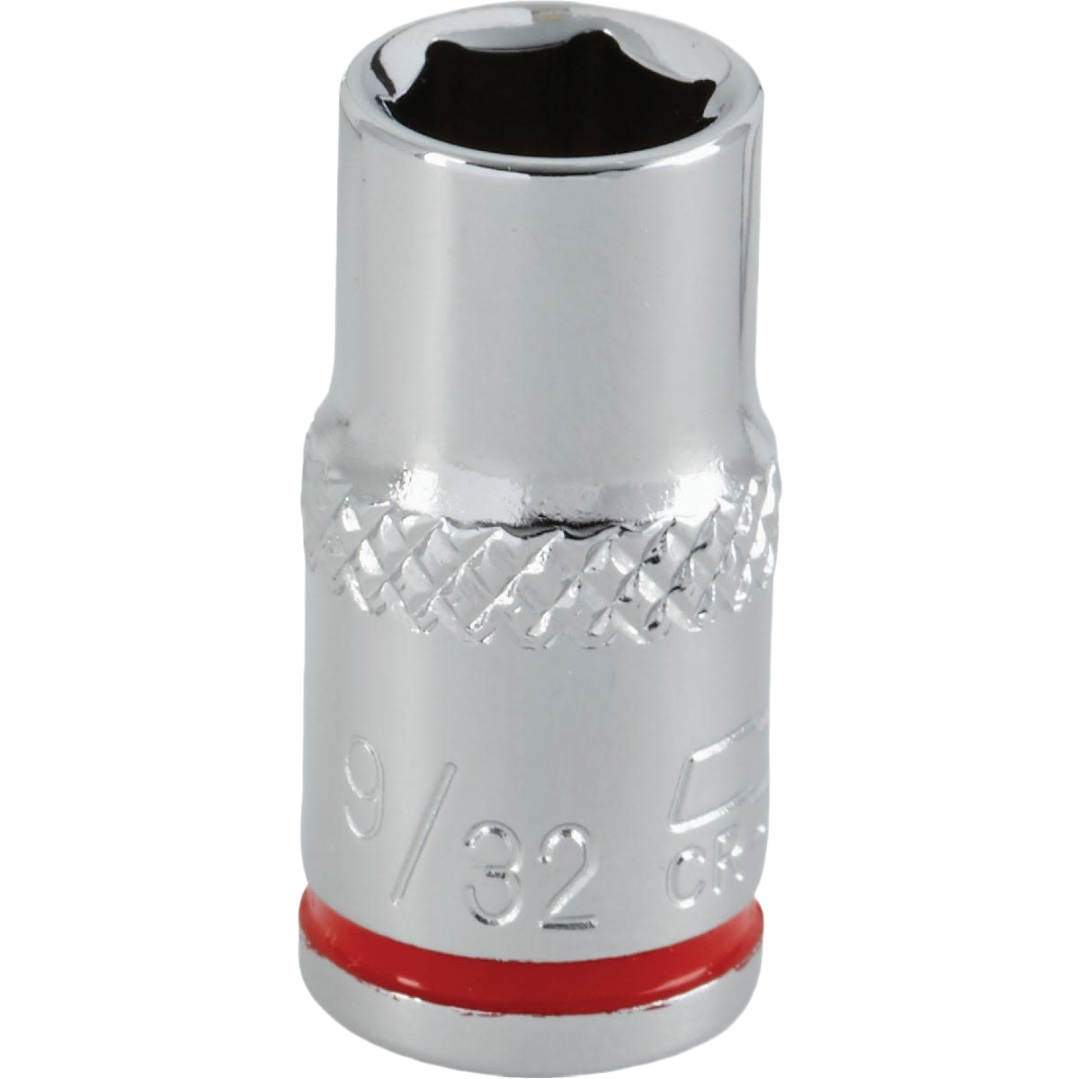 Shallow 6-point socket tool with 1/4 inch drive and measurement band for hand and woodworking tool collections under $50