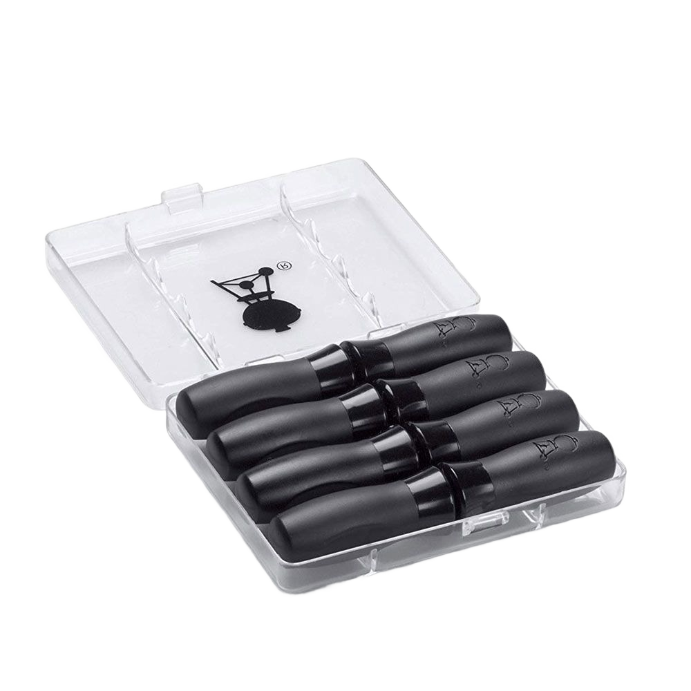 Set of eight black nylon grip corn picks in clear plastic storage case for grilling and outdoor living accessories under $50 collection