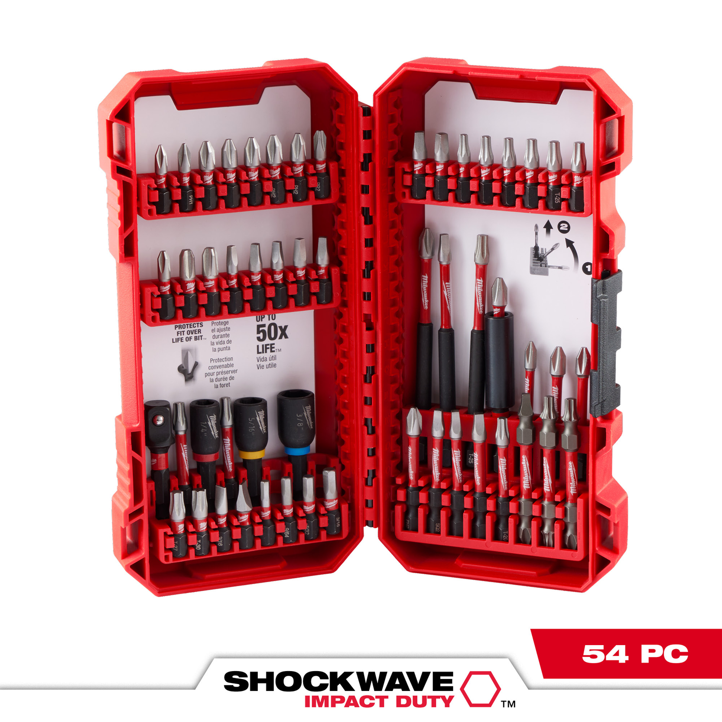 Milwaukee SHOCKWAVE™ Impact Duty™ 54-PC Driver Bit Set