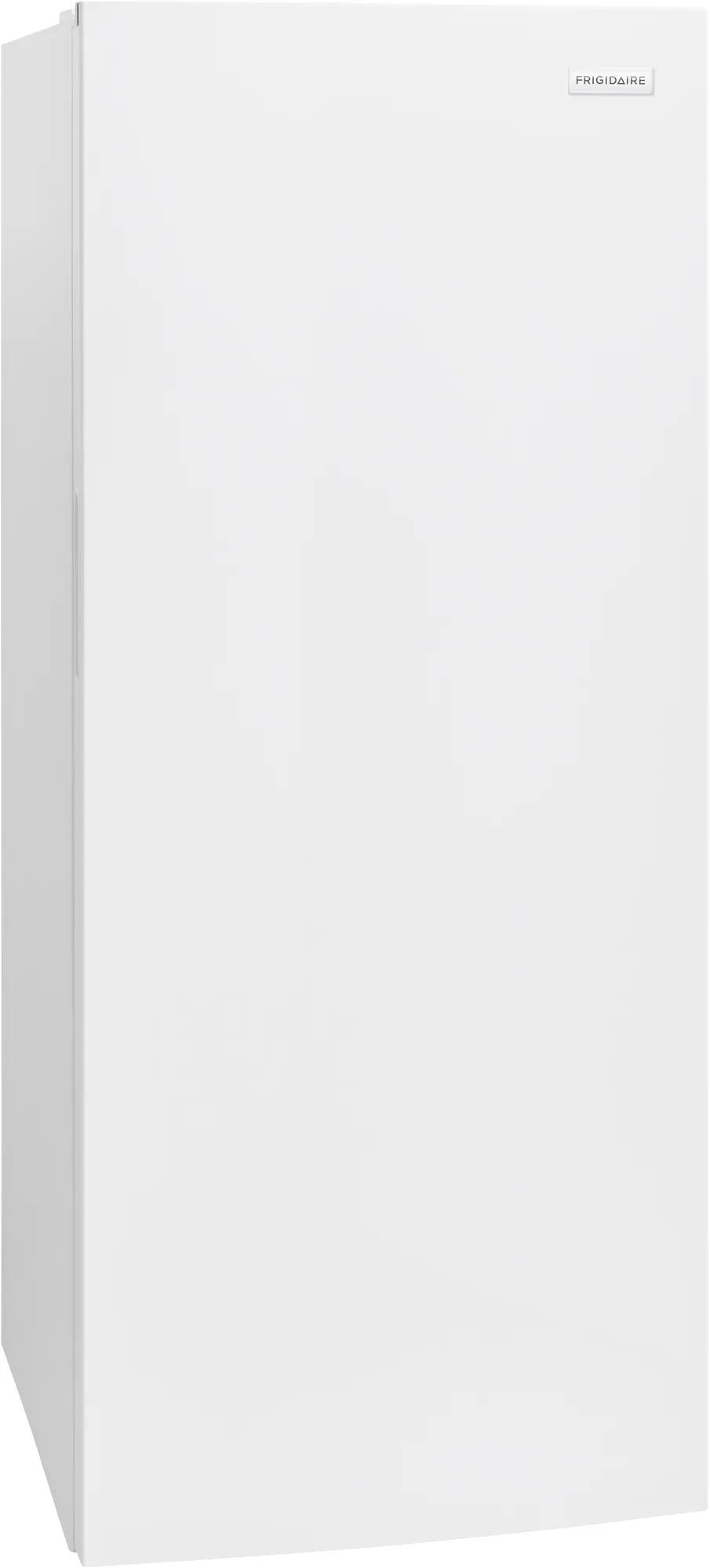 White upright freezer with a smooth exterior and compact design, suitable for Freezers & Ice Makers, Kitchen & Kitchenware, and Appliances collections.