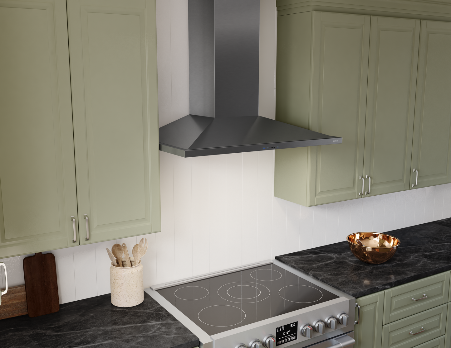 Anzio Chimney Hood 90cm LED 600 CFM