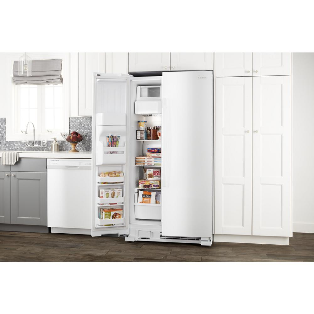 36-inch Wide Side-by-Side Refrigerator with Dual Pad External Ice and Water Dispenser - 25 Cu. Ft.