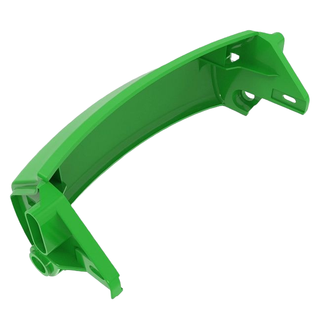 Durable green front bumper for lawn tractors, designed for enhanced protection in automotive and John Deere parts collections