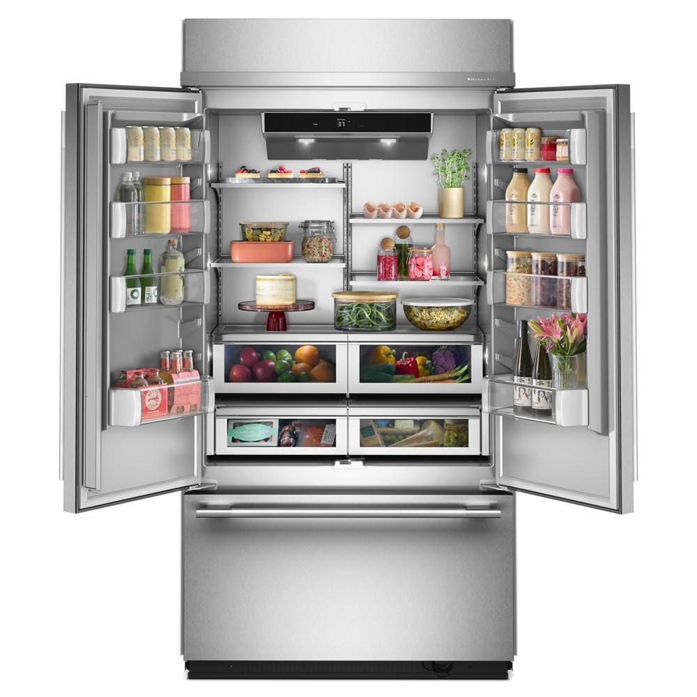 24.2 Cu. Ft. 42" Built-In French Door Bottom Mount Refrigerator with Platinum Interior