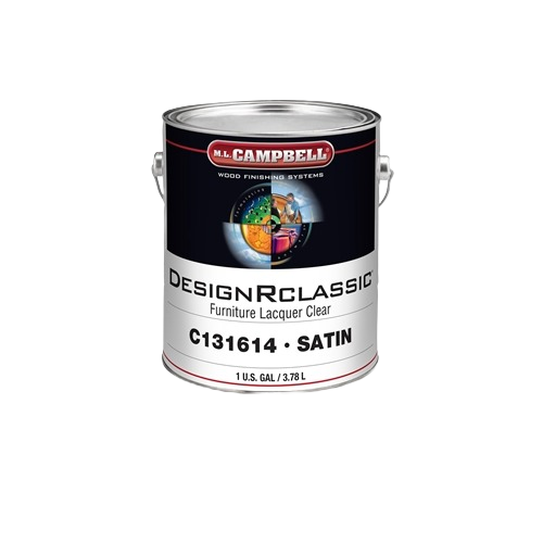Gallon of satin clear furniture lacquer in packaging for stains, sealers, and home improvement supplies under $100