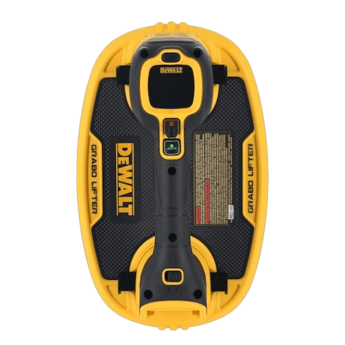 Portable DEWALT 20V MAX* grab lifter with ergonomic handle for heavy material lifting in home improvement projects