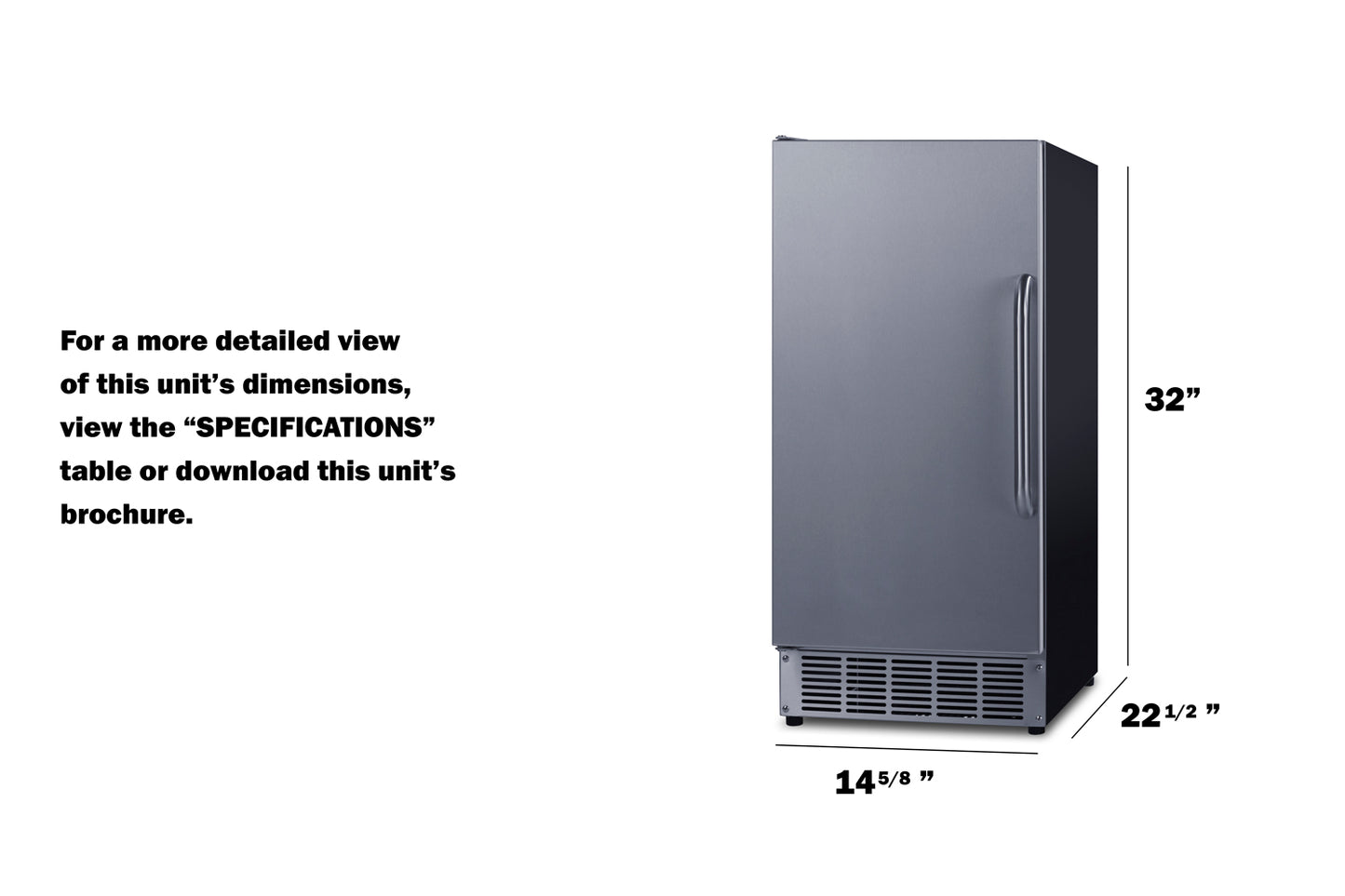 Built-In 45 lb. Clear Icemaker, ADA Compliant
