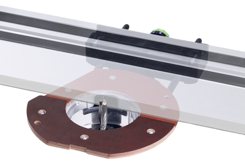 Festool router guide rail base kit with precision adjustment for woodworking and home improvement tool accessories collections
