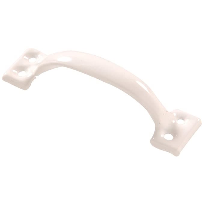 White bar type sash lift with four mounting holes for furniture and cabinet hardware accessories collection