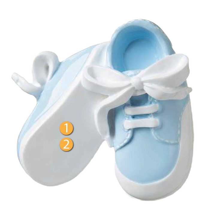 Blue baby bootie ornaments with white bows from Christmas Ornaments & Tree Decorations under $50 collection